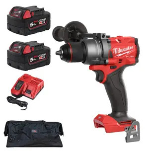 Milwaukee M18FPD3-502B 18v Fuel Combi Drill Kit - 2 x 5.0ah Batteries, Charger & PTM Bag