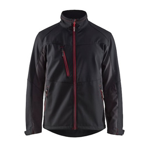 Blaklader 4950 Softshell Jacket Black/Red - Select Size 