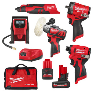 Milwaukee 5 Piece M12 Automotive Tool Kit