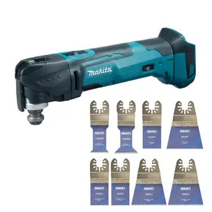 Makita DTM51Z 18V LXT Keyless Blade Change Multi-Tool Naked & Smart H8MAK 8 Piece Assorted Blade Set