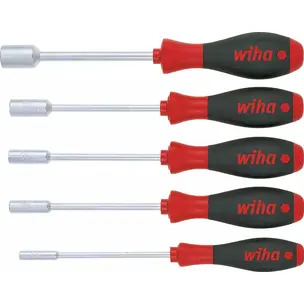 Wiha 01034 Nut Driver Soft Finish Screwdriver Set - 5 Piece