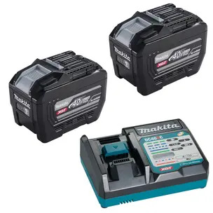 Makita BL4080H 40v MAX XGT 8ah Tabless Battery 1913S3-7 Twin Pack & DC40RC Charger 