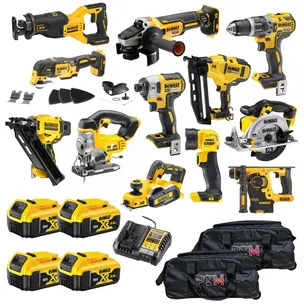 Dewalt 12 Piece Power Tool Kit 18v - 4 x 5.0ah Batteries