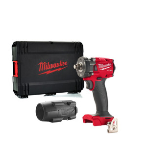 Milwaukee M18FIW2F38-0X 18V Fuel Compact 3/8" Impact Wrench with Friction Ring (Body Only) & Sleeve