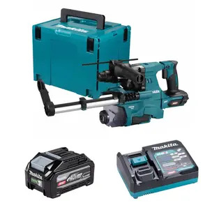 Makita HR011GZ03 40V Max XGT SDS-Plus Rotary Hammer Kit - 4.0ah High Output Battery & Charger