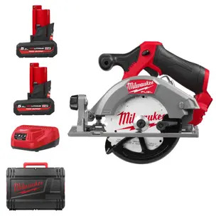 Milwaukee M12FCS442-502X 12v Fuel Sub Compact Circular Saw Kit - 2 x 5.0ah High Output Batteries