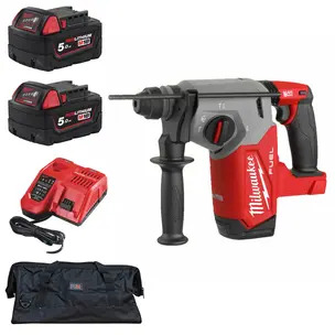 Milwaukee M18FH-502X 18v Brushless SDS+ Rotary Hammer Drill Kit - 2 x 5.0ah Batteries, Charger & PTM Bag