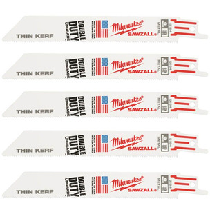 Milwaukee 48475184 Sawzall Blades Metal 150mm x 18 TPI Pack Of 5