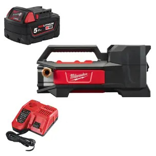 Milwaukee M18BTP Compact Transfer Pump Kit - 5.0ah Battery & Charger