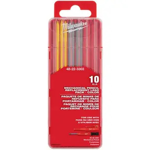 Milwaukee 4932501902 Mechanical Construction Pencil Leads Coloured - 10 Piece