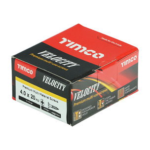 Timco Velocity Premium Multi-Use Screws - PZ - Double Countersunk - Yellow Various Sizes