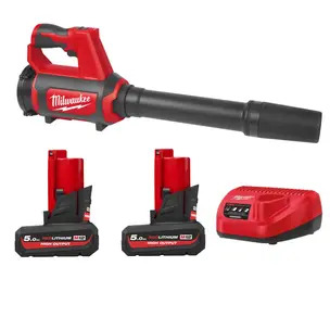 Milwaukee M12BBL-0 12v Cordless Blower Kit - 2 x 5.0ah High Output Batteries & Charger