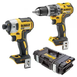 DeWalt DCD796N 18V XR Compact Combi Drill, DCF887N 18V XR Impact Driver & DS150 Toughsystem Toolbox