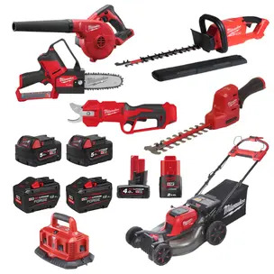 Milwaukee M18 & M12 6 Piece Gardening Tool Kit