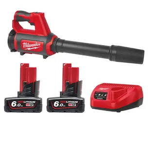 Milwaukee M12BBL-0 12v Cordless Blower Kit - 2 x 6.0ah Batteries & Charger