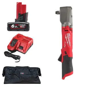 Milwaukee M12FRAIWF12-601X 12V Fuel 1/2" Right Angle Impact Wrench Kit - 6.0ah Battery, Charger & PTM Bag