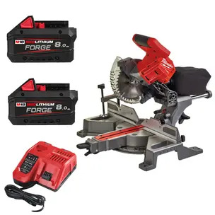 Milwaukee M18FMS190-0 18V Fuel 190mm Mitre Saw Kit - 2 x 8.0ah Forge Batteries & Charger