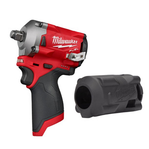 Milwaukee M12FIWF12-0 12V Fuel 1/2" Impact Wrench (Body Only) With Rubber Sleeve