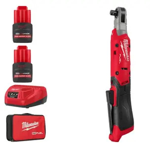 Milwaukee M12FIR38G2-252B 12v Fuel 3/8" Ratchet Kit - 2 x 2.5ah Batteries, Charger & Case