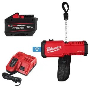 Milwaukee M18BLCHTO-121 18v Brushless 1 Ton Chain Hoist ONE-KEY Kit - 12.0ah Forge Battery & Charger