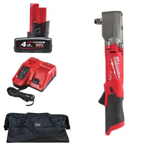 Milwaukee M12FRAIWF12-401X 12V Fuel 1/2" Right Angle Impact Wrench Kit - 4.0ah Battery, Charger & PTM Bag