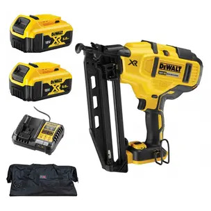 DeWalt DCN660N 18V XR 2nd Fix Brushless Nailer Kit - 2 x 5.0ah Batteries, Charger & Bag