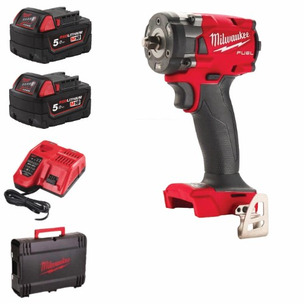 Milwaukee M18FIW2F38-502X 'FUEL' 3/8" Compact Impact Wrench Kit 2 x 5.0AH Batteries