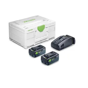 Festool 578815 SYS 18v Energy Set - 2 x 8.0ah Batteries, Charger & Systainer Case 