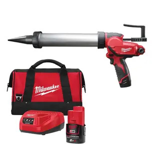 Milwaukee M12PCG/400A-201B 12v Sub Compact Caulk Gun Kit 400ml Tube