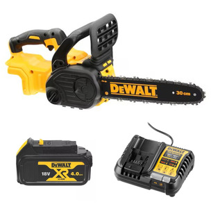 DeWalt DCM565N 18V XR Brushless 30cm Cordless Chainsaw Kit - 4.0ah Battery & Charger