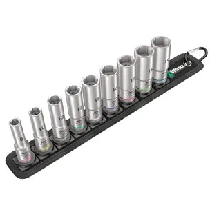Wera 05004545001 Belt B Deep 1 Socket Set, 3/8" Drive - 9 Piece