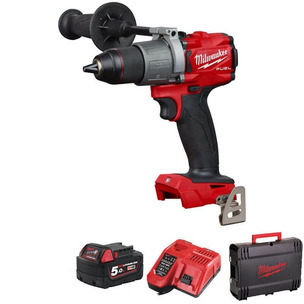 Milwaukee M18FPD2-501X Combi Drill Kit (1 x 5.0Ah RedLithium-Ion Battery, Charger & Case)