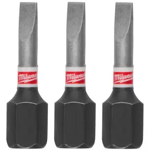 Milwaukee 4932500386 Shockwave Impact Duty Screwdriver Bits SL 0.6 x 4.5 - 3 Piece