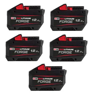 Milwaukee M18FB12 18v Forge 12.0ah Batteries - 5 Pack