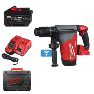 Milwaukee M18ONEFHPX-121X FUEL SDS+ 32 mm Hammer Drill Kit - 1 x 12.0ah Forge Battery, Charger & Case