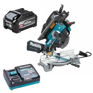Makita LH001GZ 40V Max XGT Brushless Table Top Mitre Saw Kit - 4.0ah High Output Battery & Charger