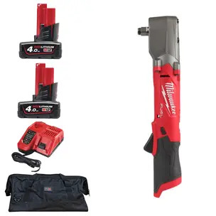 Milwaukee M12FRAIWF12-402X 12V Fuel 1/2" Right Angle Impact Wrench Kit - 2 x 4.0ah Battery, Charger & PTM Bag