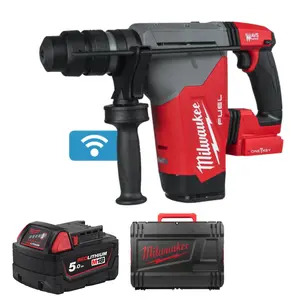Milwaukee M18ONEFHPX-0X 'FUEL' SDS+ 32 mm Hammer Drill With Case & M18B5 Battery 