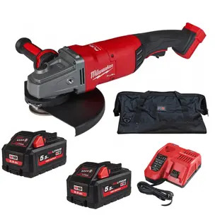 Milwaukee M18FLAG230XPDB-0 18V Fuel 9" Angle Grinder Kit - 2 x 5.5ah High Output Batteries, Charger & PTM Bag