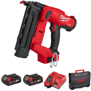 Milwaukee M18FN18GS-202X 18V Fuel 18G Finish Nailer Kit (2 x 2.0Ah RedLithium-Ion Batteries, Charger & Toolbag)