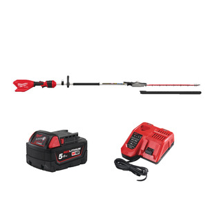 Milwaukee M18FHETE22-0 18v Fuel Extended Pole Hedge Trimmer 216cm Kit - 5.0ah Battery & Charger