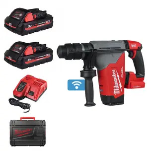 Milwaukee M18ONEFHPX-0X FUEL SDS+ 32 mm Hammer Drill Kit - 2 x 3.0ah High Output Batteries, Charger & Case