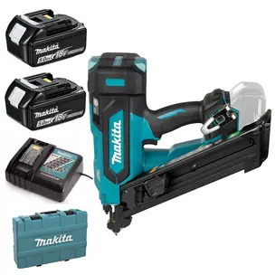 Makita DBN640ZK 18v LXT Brushless Positive Placement Nailer - 2 X 5.0ah Batteries, Charger & Case