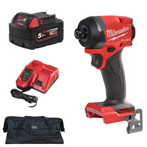 Milwaukee M18FID3-501B Fuel Impact Driver New Gen Set - 5.0ah Battery, Charger & PTM Bag