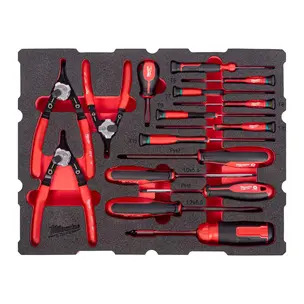 Milwaukee 4932501876 44 Piece Screwdriver & Circlip Plier Packout Foam Set