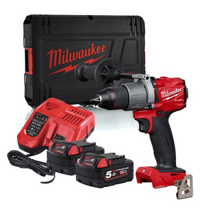 Milwaukee M18ONEPD2-502X 18V Fuel ONE-KEY Combi Drill (2 x 5.0Ah Redlithium-ion Batteries)