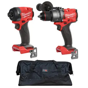 Milwaukee M18FPD3-0 18v Fuel Combi Drill & M18FID3-0 Fuel Impact Driver Naked With PTM Bag