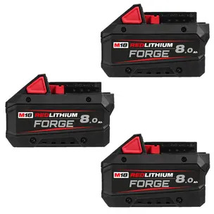 Milwaukee M18FB8 18v Forge 8ah Battery - 3 Pack