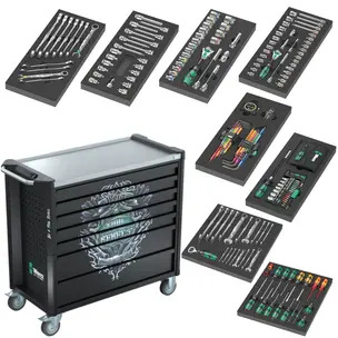 Wera 9702 Tool Rebel roller cabinet Stainless XXL 2 -202 Pieces