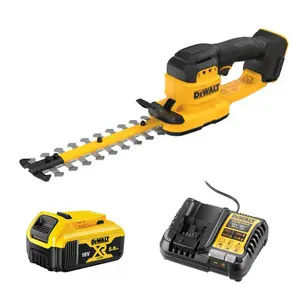 Dewalt DCMHT520N 18V XR 20cm 13mm Compact Hedge Trimmer Kit - 5.0ah Battery & Charger